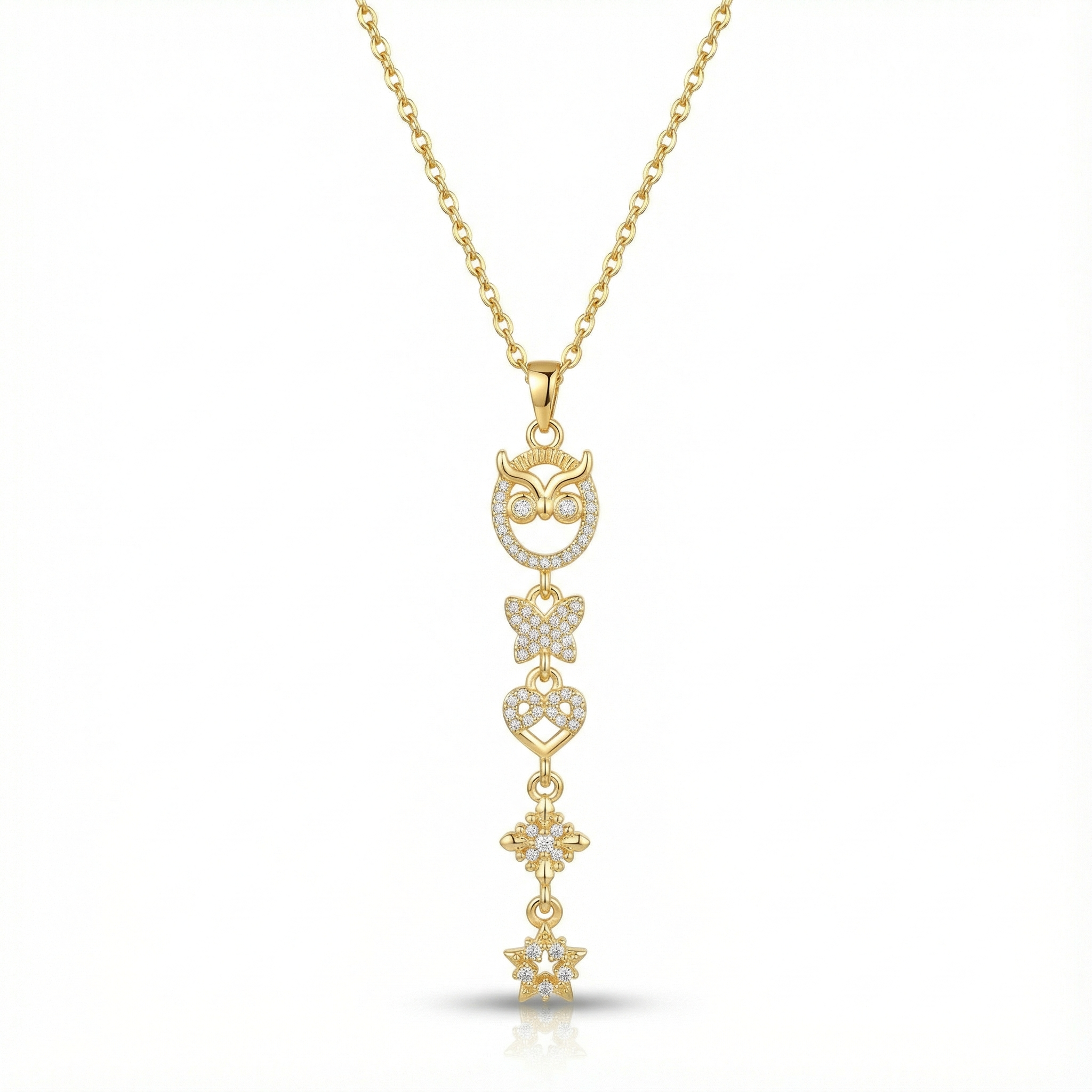 The "Whimsical Journey" Gold Charm Necklace